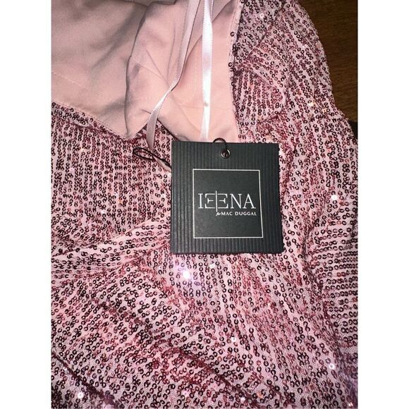 NWT Ieena for Mac Duggar Sequin Neck Halter Evening Gown - Picture 7 of 9